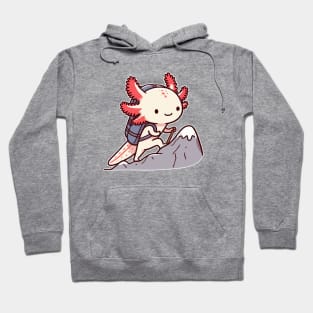 Axolotl funny Mountaineering Hoodie